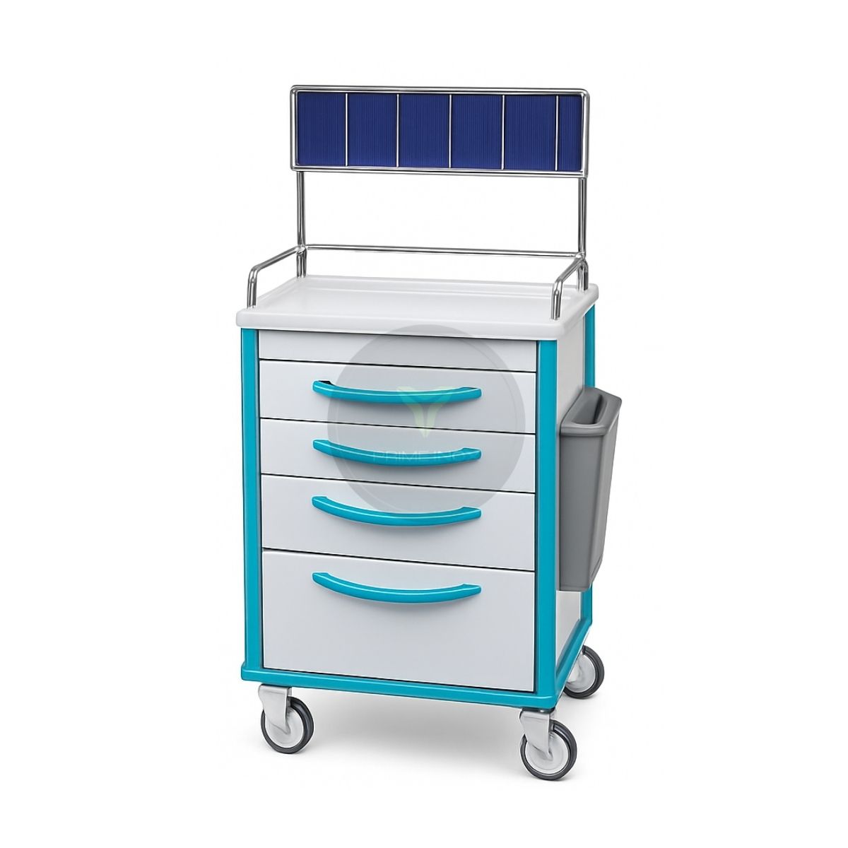 emergency medical treatment cart with drawers