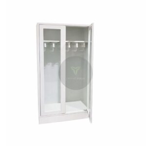 stainless steel catheter cabinet white