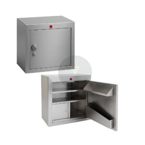 stainless steel narcotic cabinet with lock and alarm