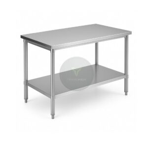 stainless steel two tier work table