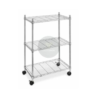 stainless steel wire shelving unit with wheels
