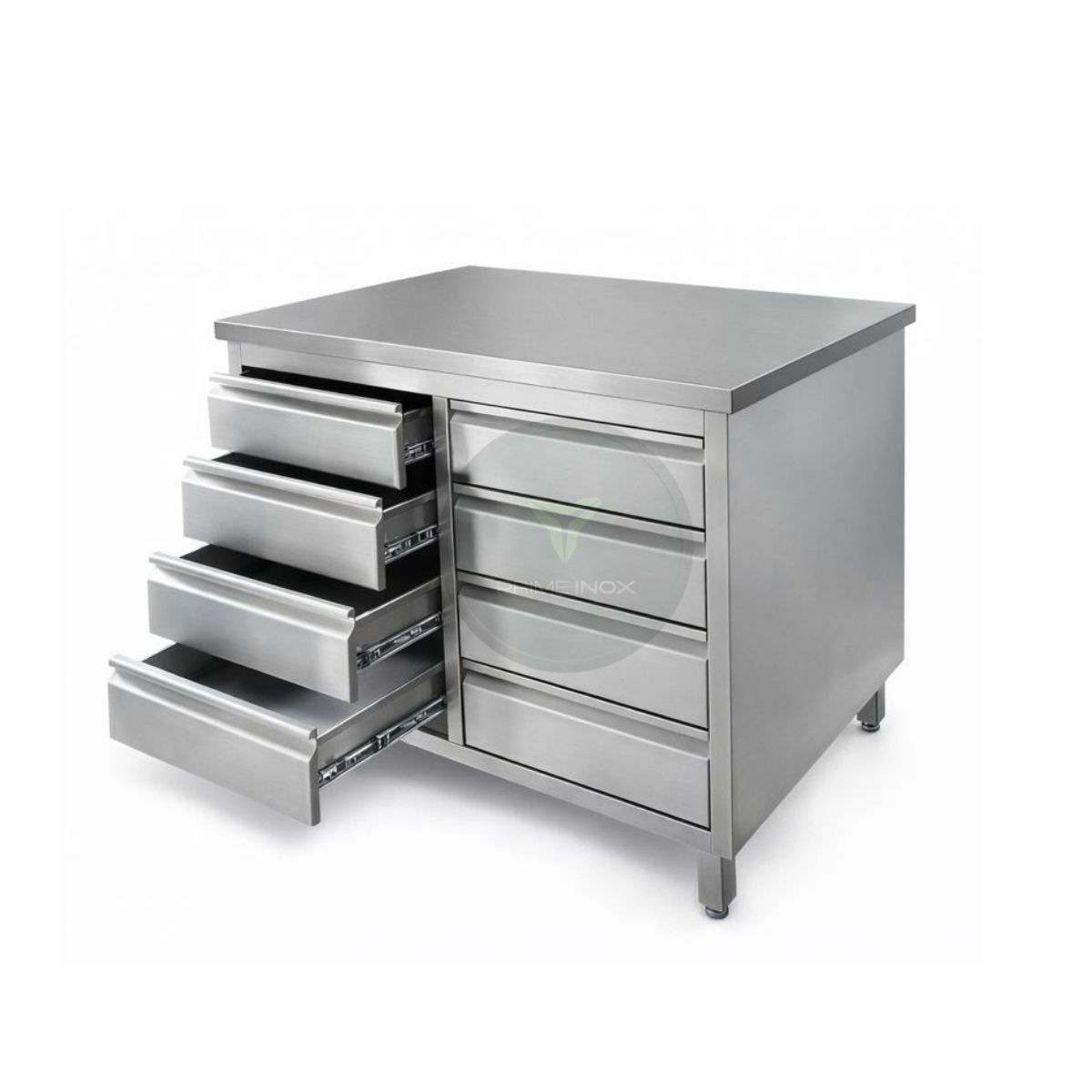 stainless steel work table with drawers