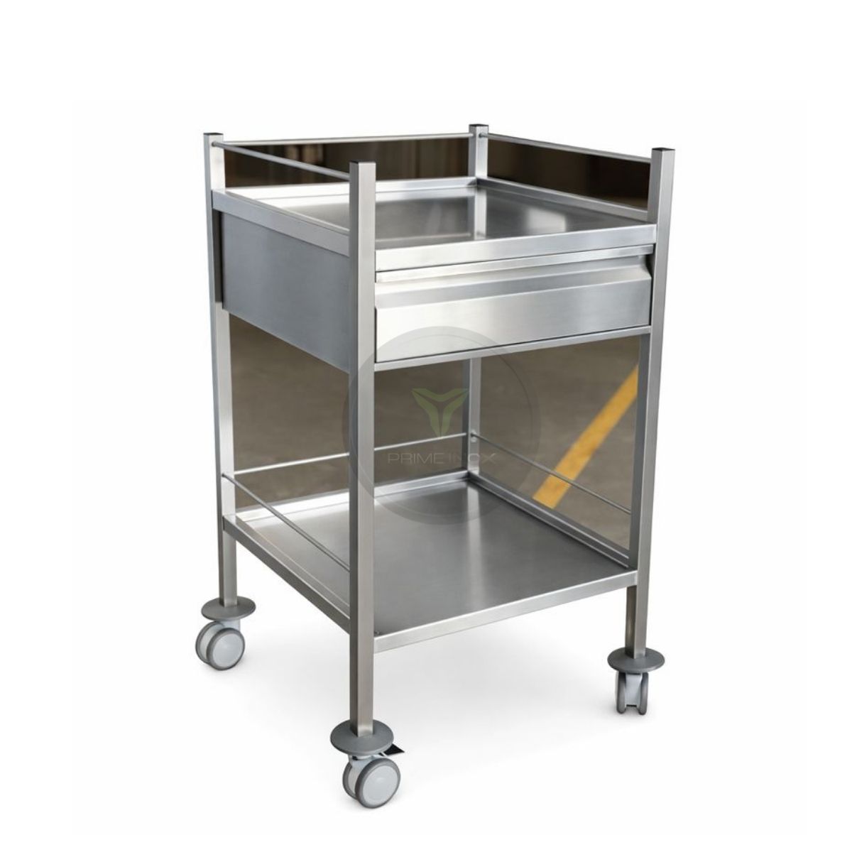 stainless steel bedside medical trolley