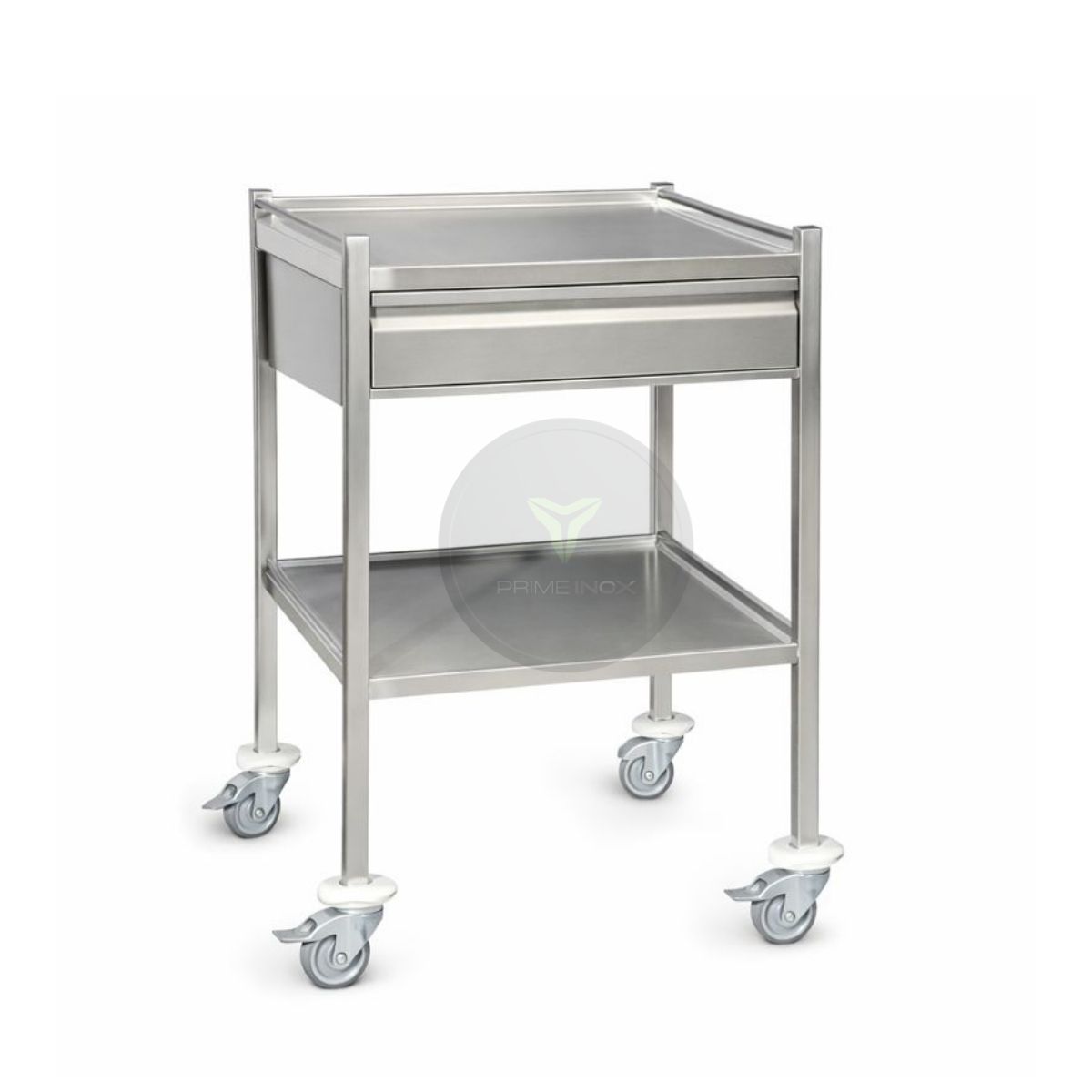 stainless steel bedside trolley with drawer