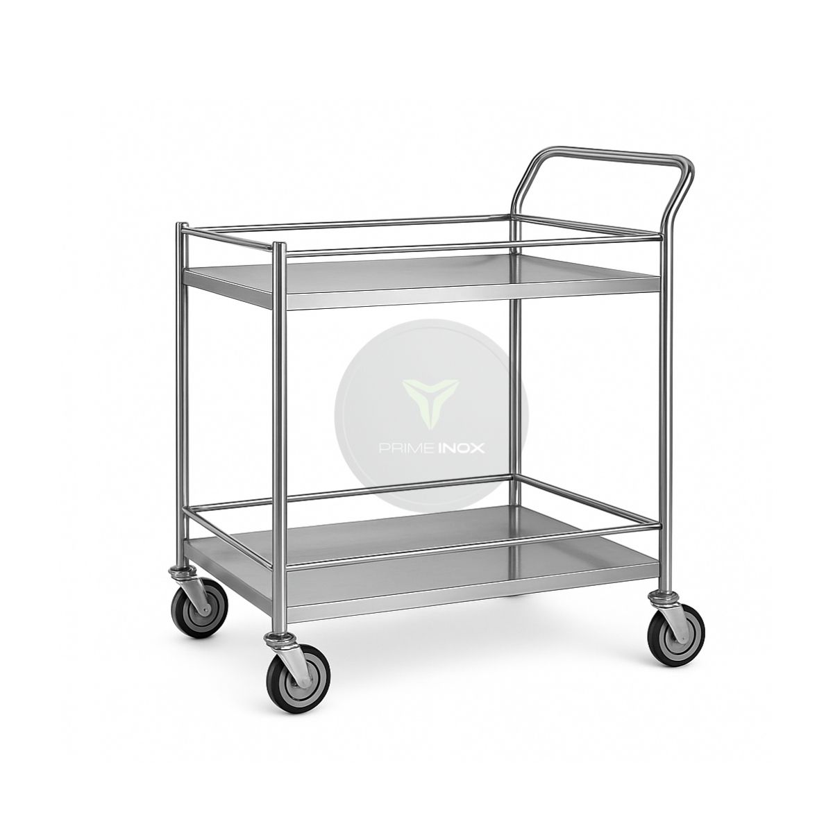 stainless steel instrument trolley with push handle
