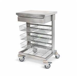 stainless steel medical storage trolley wire baskets