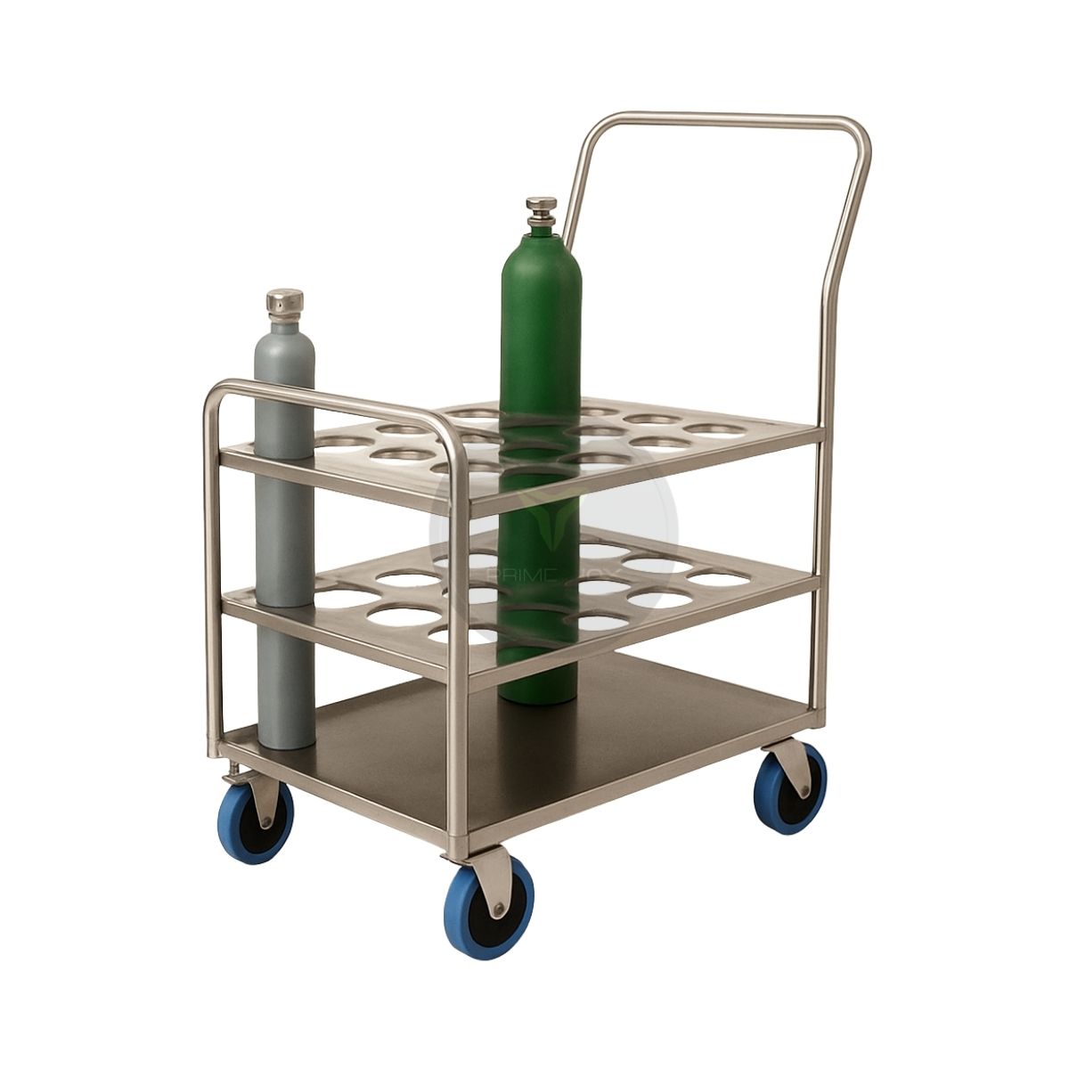 stainless steel oxygen cylinder storage trolley