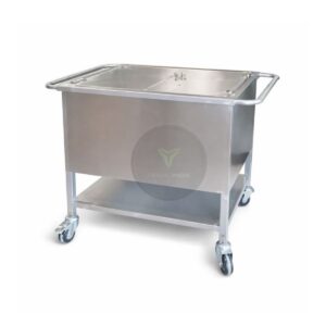 stainless steel soiled linen utility trolley