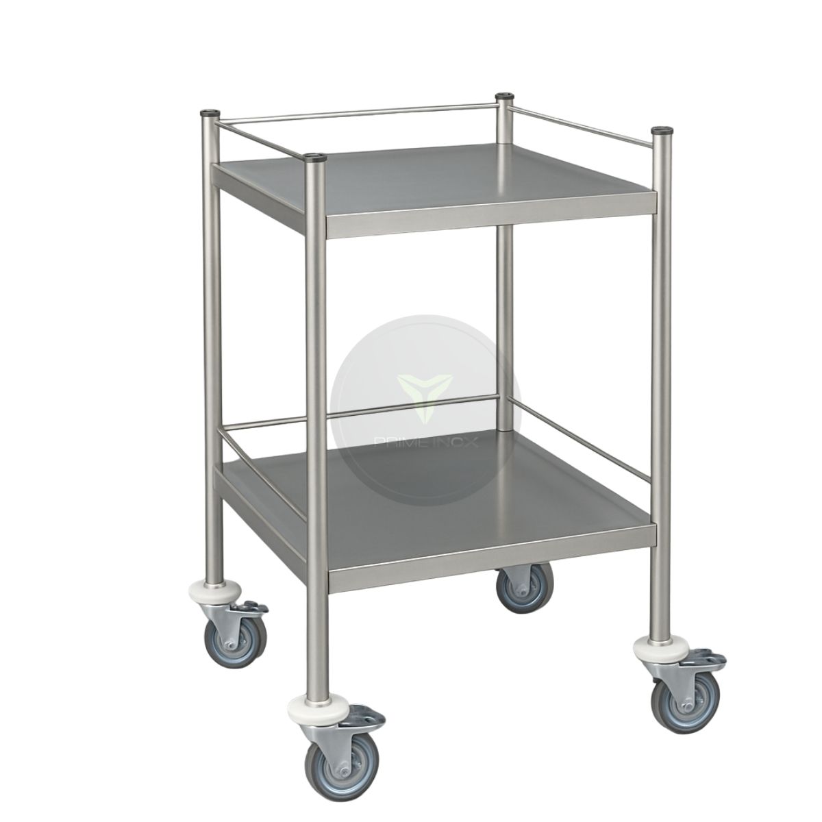 stainless steel two tier utility trolley