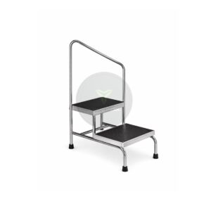 Double foot step with handle for hospital and clinic wards