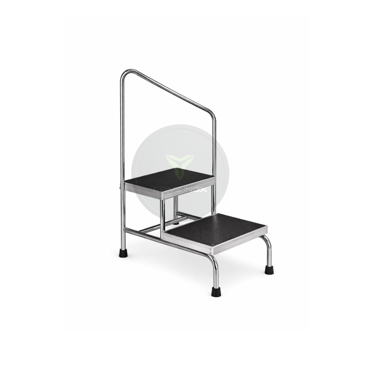 Double foot step with handle for hospital and clinic wards
