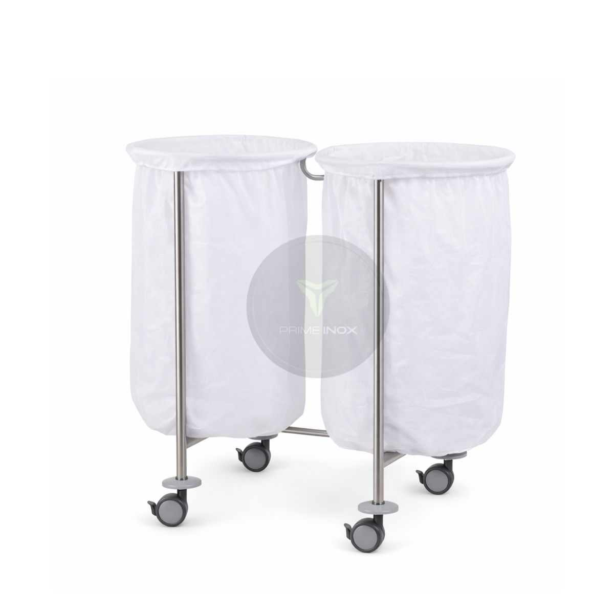 stainless steel double laundry trolley
