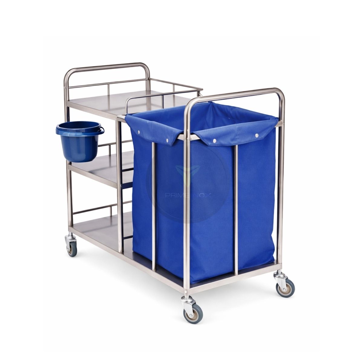stainless steel laundry trolley three shelves